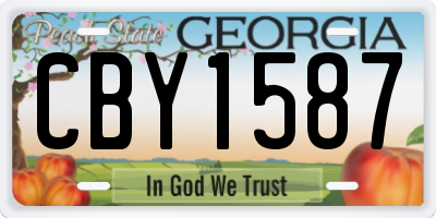 GA license plate CBY1587