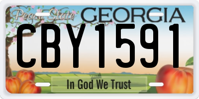 GA license plate CBY1591