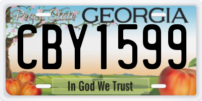 GA license plate CBY1599