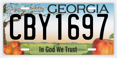 GA license plate CBY1697