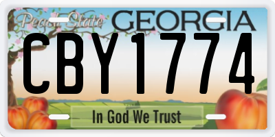 GA license plate CBY1774