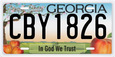 GA license plate CBY1826
