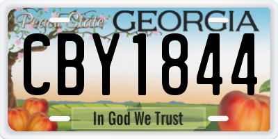 GA license plate CBY1844