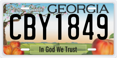 GA license plate CBY1849