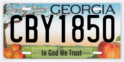 GA license plate CBY1850
