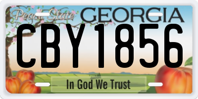 GA license plate CBY1856