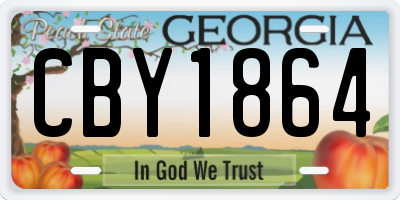 GA license plate CBY1864