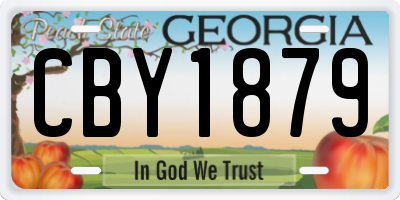 GA license plate CBY1879