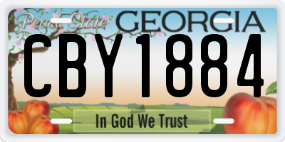 GA license plate CBY1884