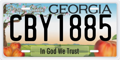 GA license plate CBY1885
