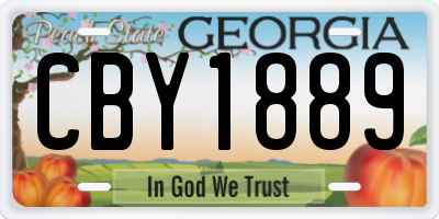 GA license plate CBY1889