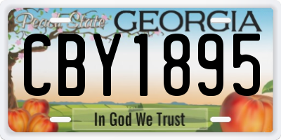 GA license plate CBY1895