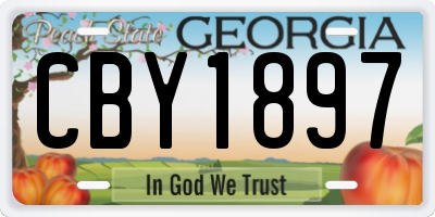 GA license plate CBY1897