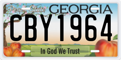 GA license plate CBY1964