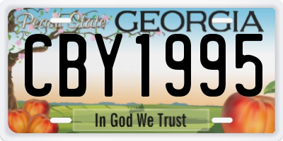 GA license plate CBY1995