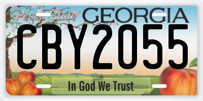GA license plate CBY2055