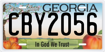 GA license plate CBY2056