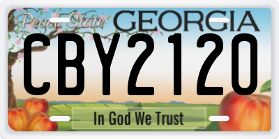 GA license plate CBY2120