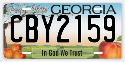GA license plate CBY2159