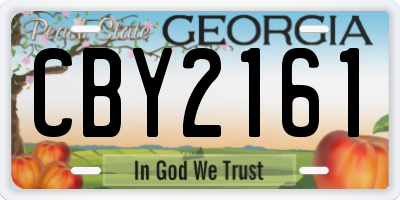 GA license plate CBY2161
