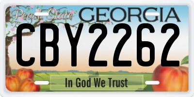 GA license plate CBY2262