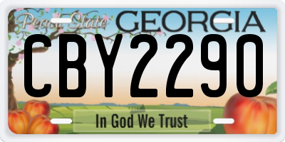 GA license plate CBY2290