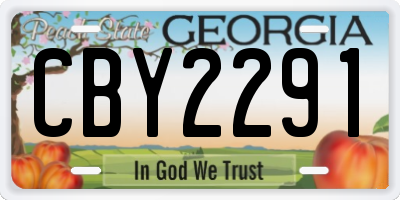 GA license plate CBY2291