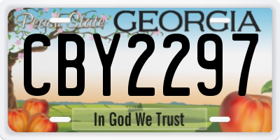 GA license plate CBY2297