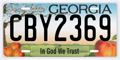 GA license plate CBY2369