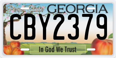 GA license plate CBY2379