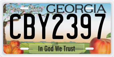 GA license plate CBY2397