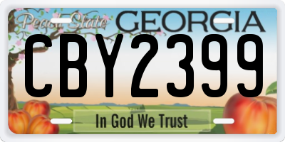 GA license plate CBY2399