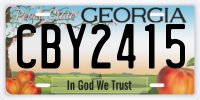 GA license plate CBY2415