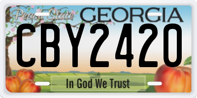 GA license plate CBY2420