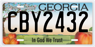 GA license plate CBY2432