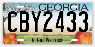 GA license plate CBY2433