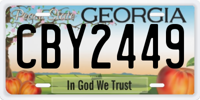GA license plate CBY2449