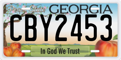 GA license plate CBY2453