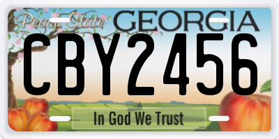 GA license plate CBY2456