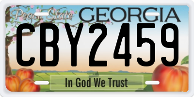 GA license plate CBY2459