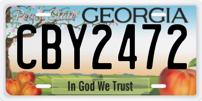 GA license plate CBY2472