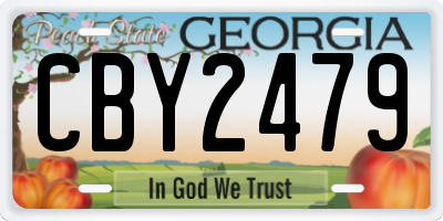 GA license plate CBY2479