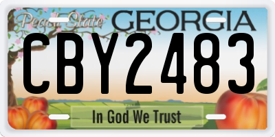 GA license plate CBY2483