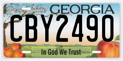 GA license plate CBY2490