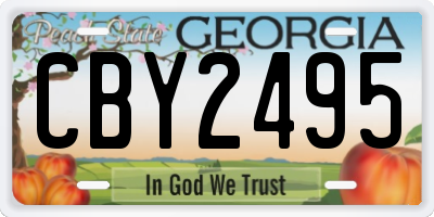 GA license plate CBY2495