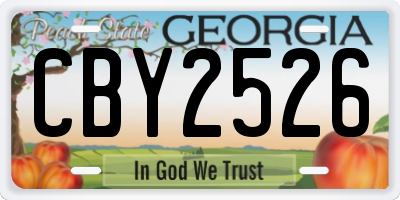 GA license plate CBY2526