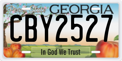 GA license plate CBY2527