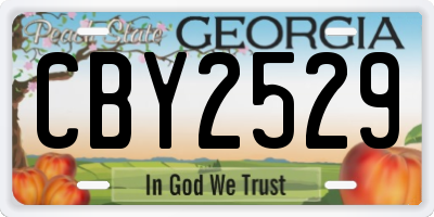 GA license plate CBY2529