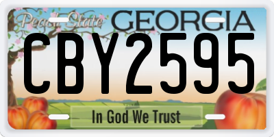 GA license plate CBY2595