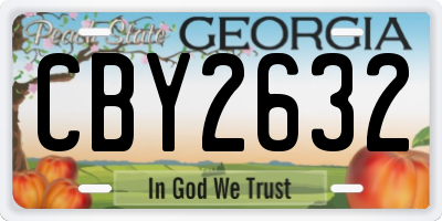 GA license plate CBY2632